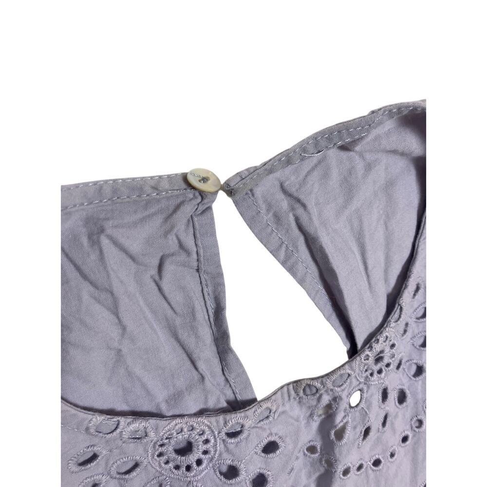 ZARA Lilac Eyelet Cotton Dress XS | Feminine Tunic Romantic Cottagecore - Picture 2 of 5